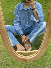 Gradient Loose Straight Trendy Denim Pants