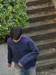 Gradient Striped Cozy Knit Cardigan Sweater