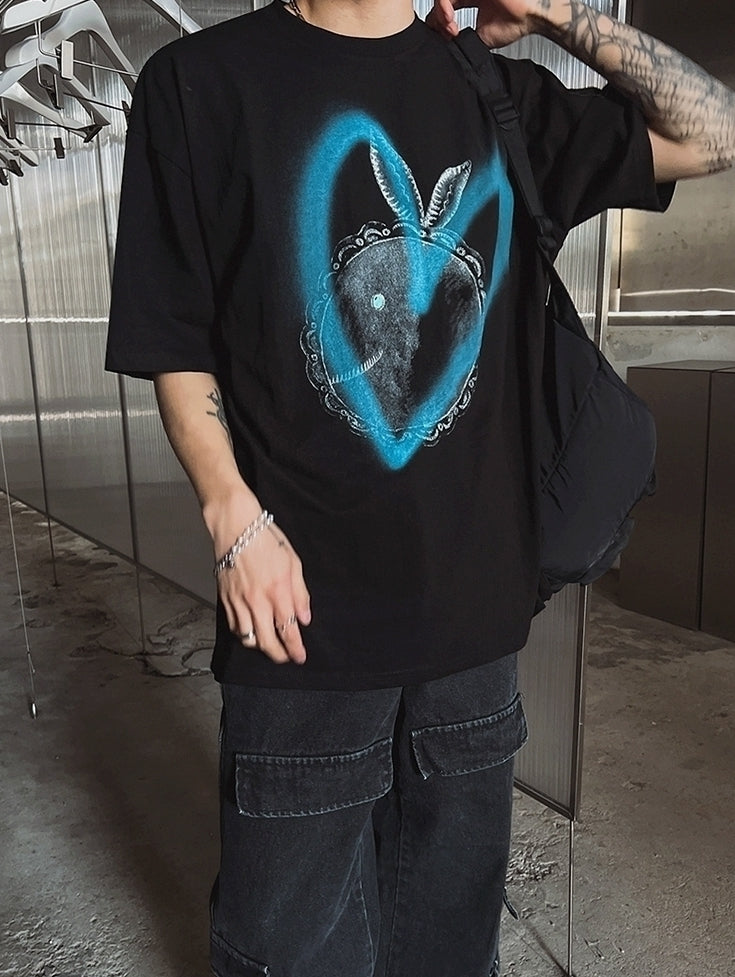 Graphic Print Relaxed Fit Crewneck T Shirt
