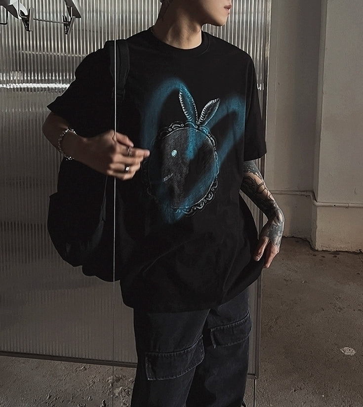 Graphic Print Relaxed Fit Crewneck T Shirt