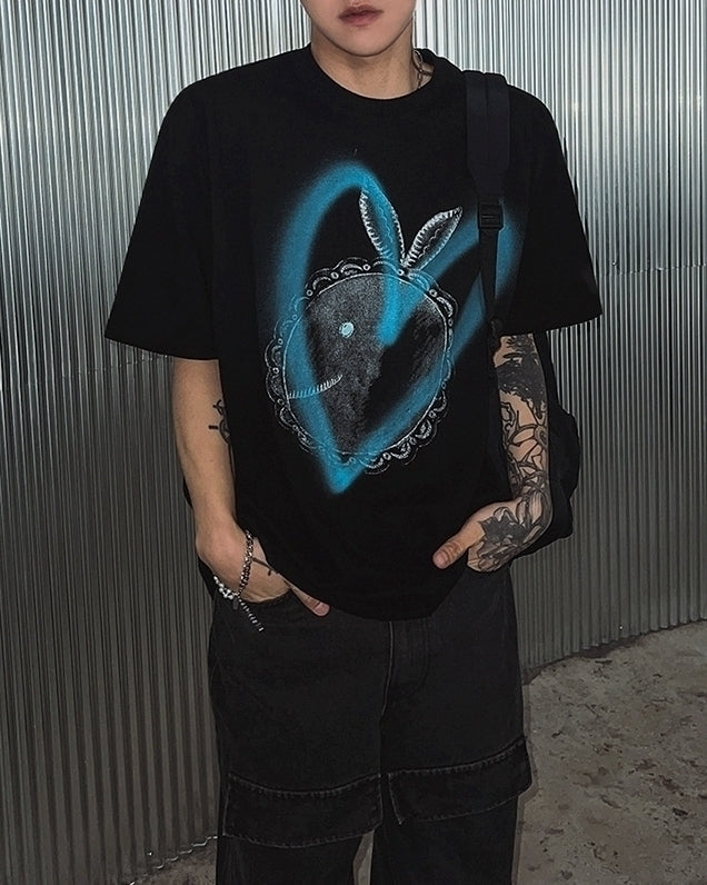 Graphic Print Relaxed Fit Crewneck T Shirt