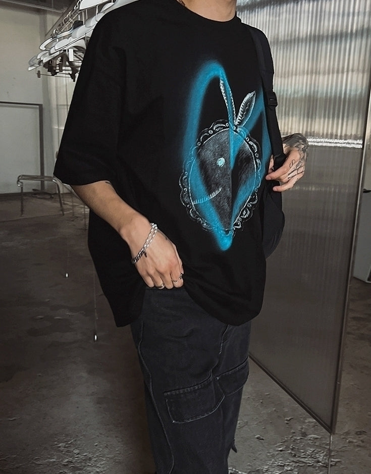 Graphic Print Relaxed Fit Crewneck T Shirt