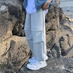 Gray Casual Jogger Pants With Pockets