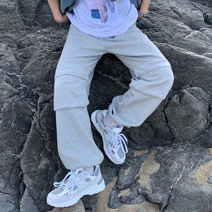 Gray Casual Jogger Pants With Pockets