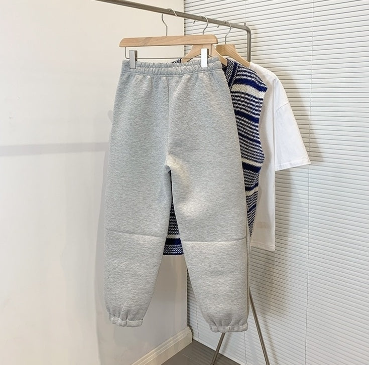 Gray Casual Jogger Pants With Pockets