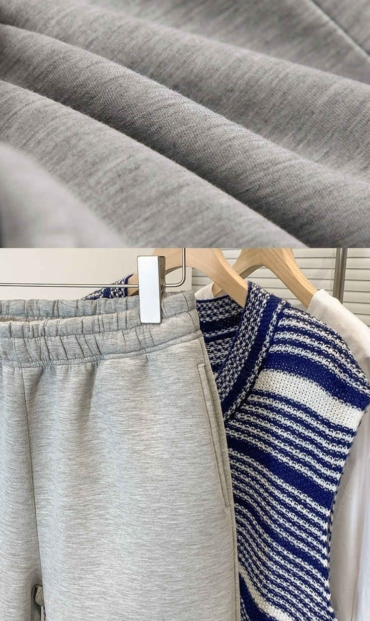 Gray Casual Jogger Pants With Pockets