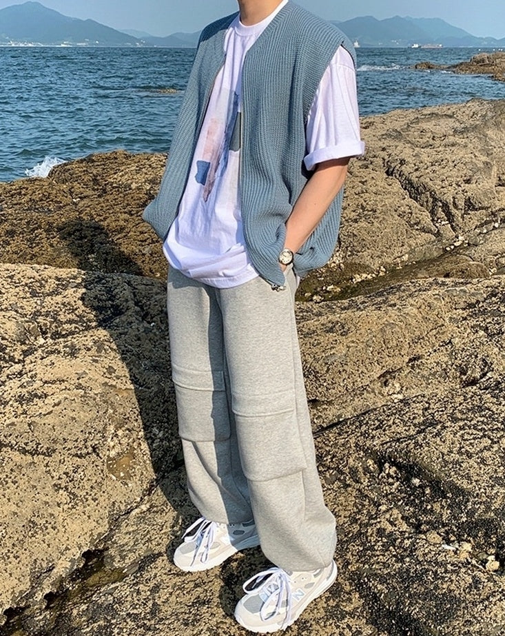 Gray Casual Jogger Pants With Pockets