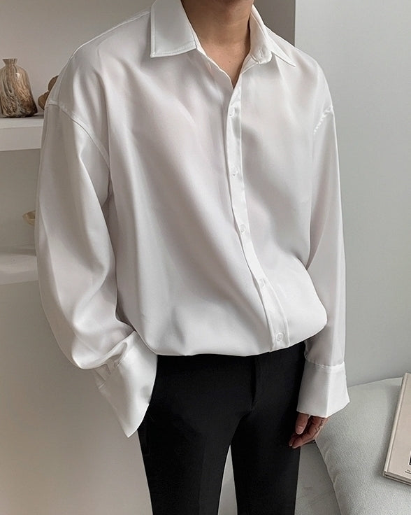Gray Casual Loose Fit Trendy Shirt
