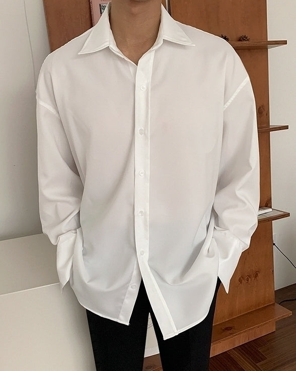Gray Casual Loose Fit Trendy Shirt