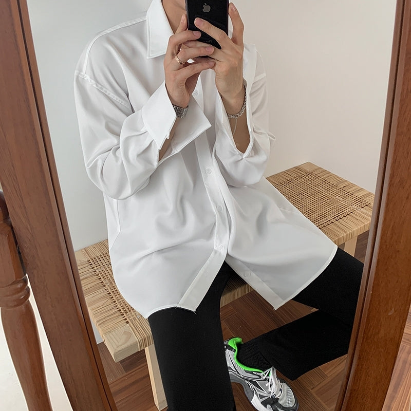 Gray Casual Loose Fit Trendy Shirt