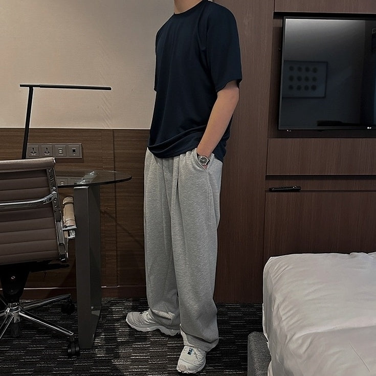 Gray Casual Relaxed Fit Pants
