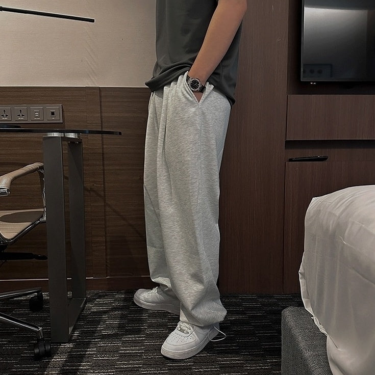Gray Casual Relaxed Fit Pants