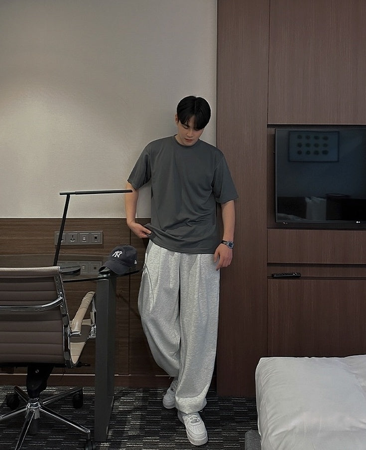 Gray Casual Relaxed Fit Pants