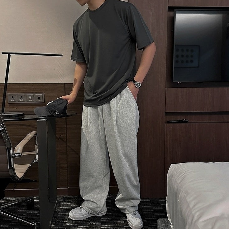 Gray Casual Relaxed Fit Pants