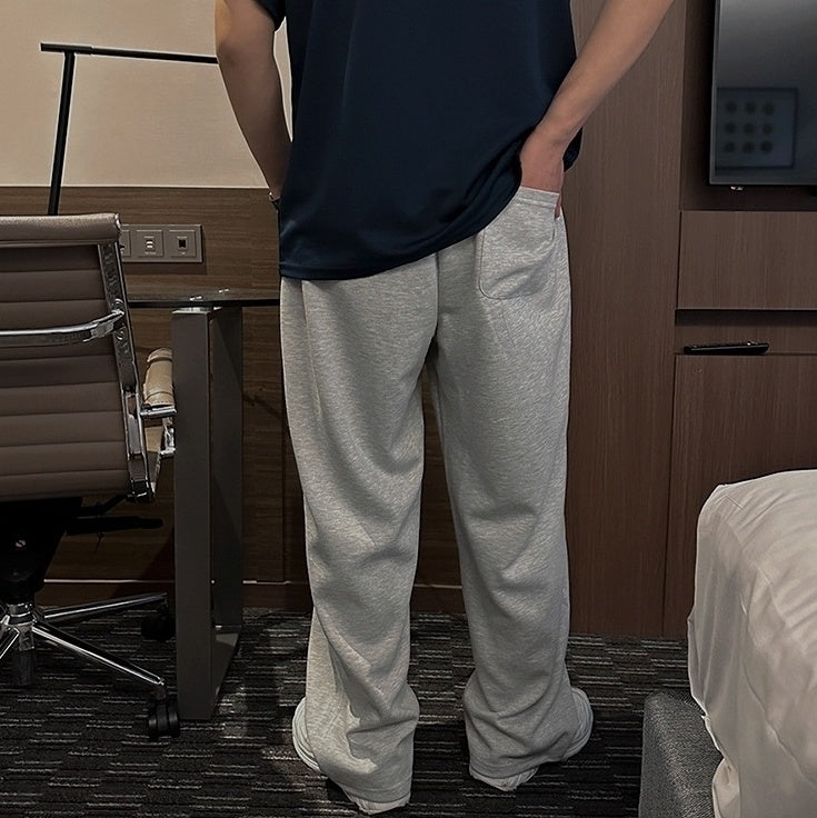 Gray Casual Relaxed Fit Pants
