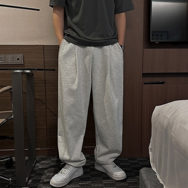 Gray Casual Relaxed Fit Pants