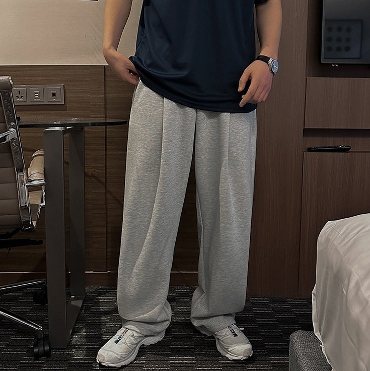 Gray Casual Relaxed Fit Pants