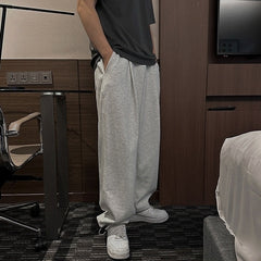 Gray Casual Relaxed Fit Pants