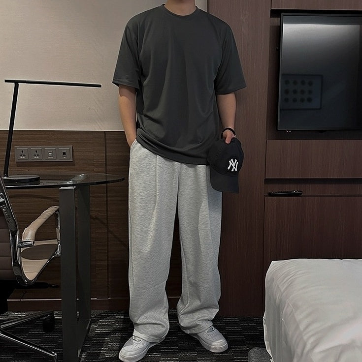 Gray Casual Relaxed Fit Pants