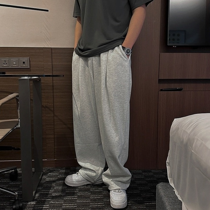 Gray Casual Relaxed Fit Pants