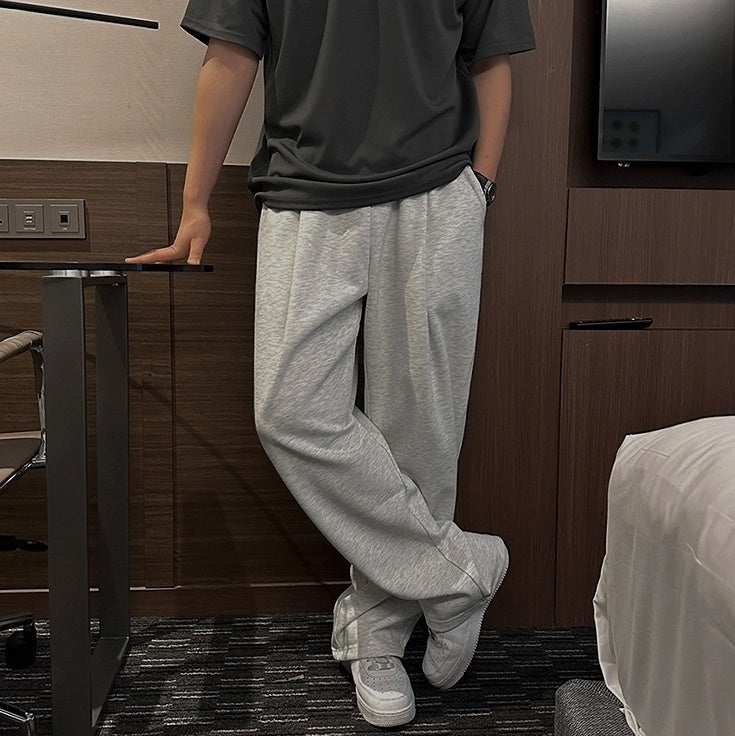 Gray Casual Relaxed Fit Pants