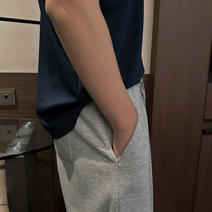 Gray Casual Relaxed Fit Pants