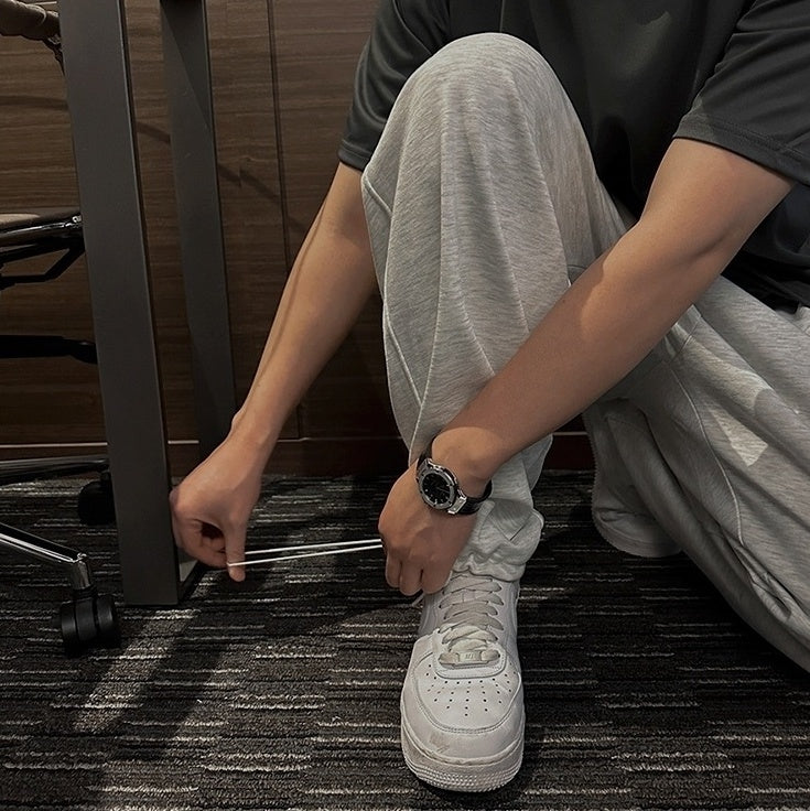 Gray Casual Relaxed Fit Pants