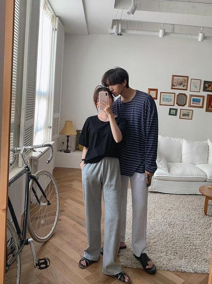 Gray Loose Casual Sweatpants