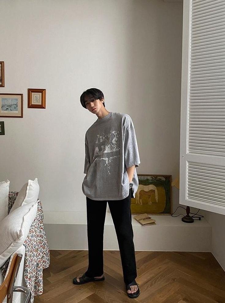 Gray Loose Casual Sweatpants