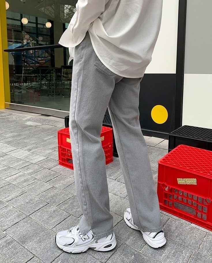 Gray Loose Fit Denim Pants