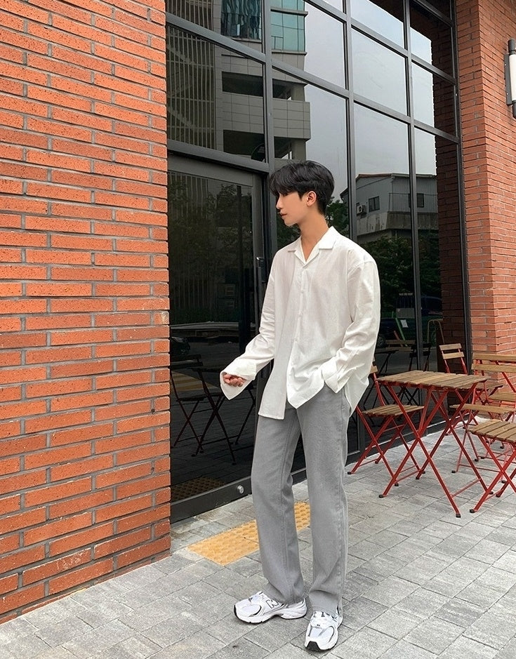 Gray Loose Fit Denim Pants