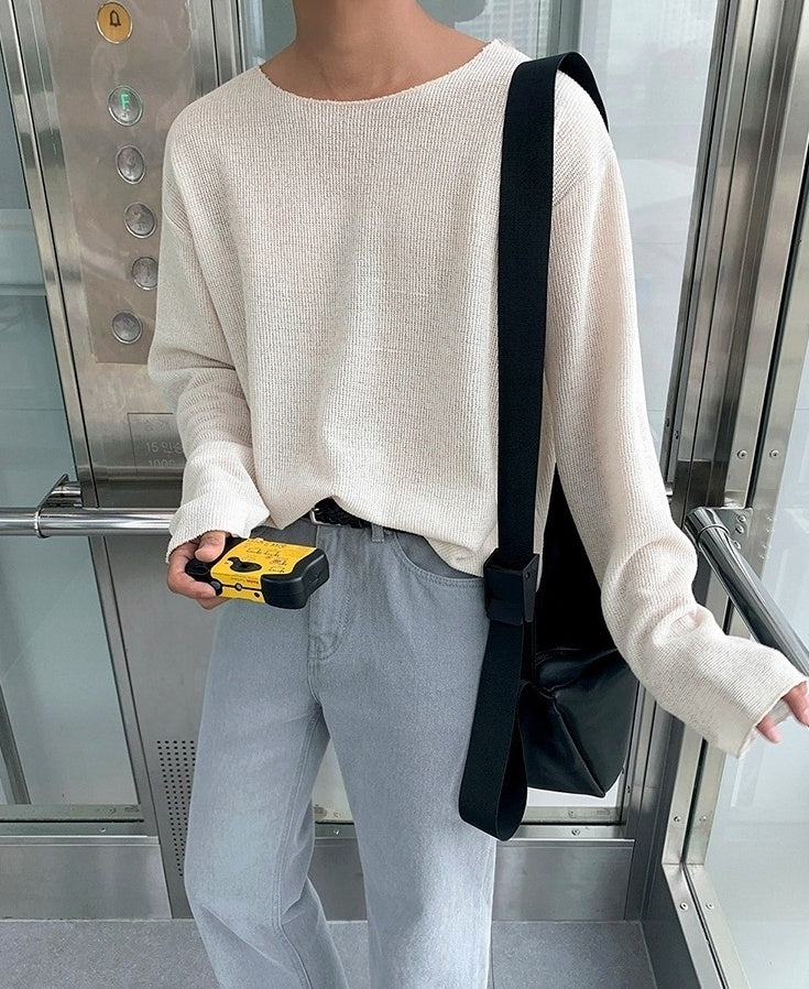 Gray Loose Fit Denim Pants