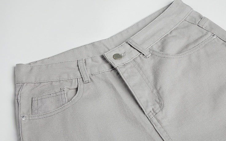 Gray Loose Fit Denim Pants