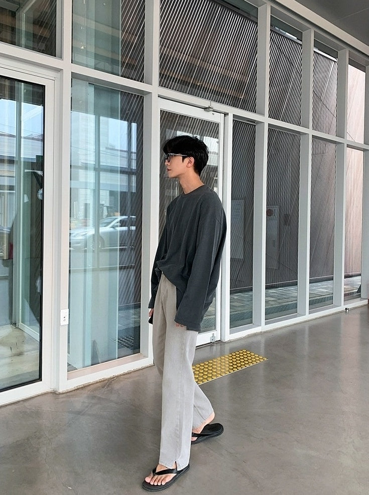 Gray Loose Fit Denim Pants