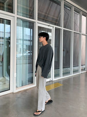 Gray Loose Fit Denim Pants