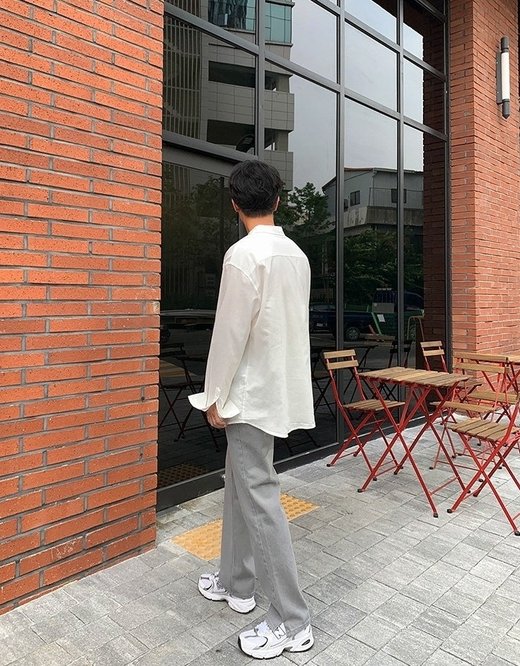 Gray Loose Fit Denim Pants