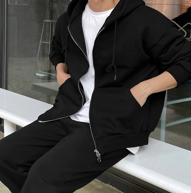 Gray Relaxed Fit Casual Trousers