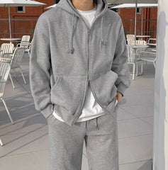 Gray Relaxed Fit Casual Trousers