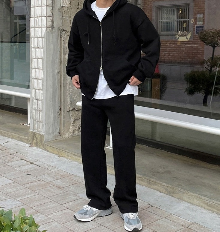 Gray Relaxed Fit Casual Trousers