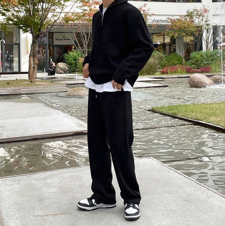 Gray Relaxed Fit Casual Trousers