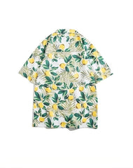 Green And Yellow Lemon Pattern Shirt