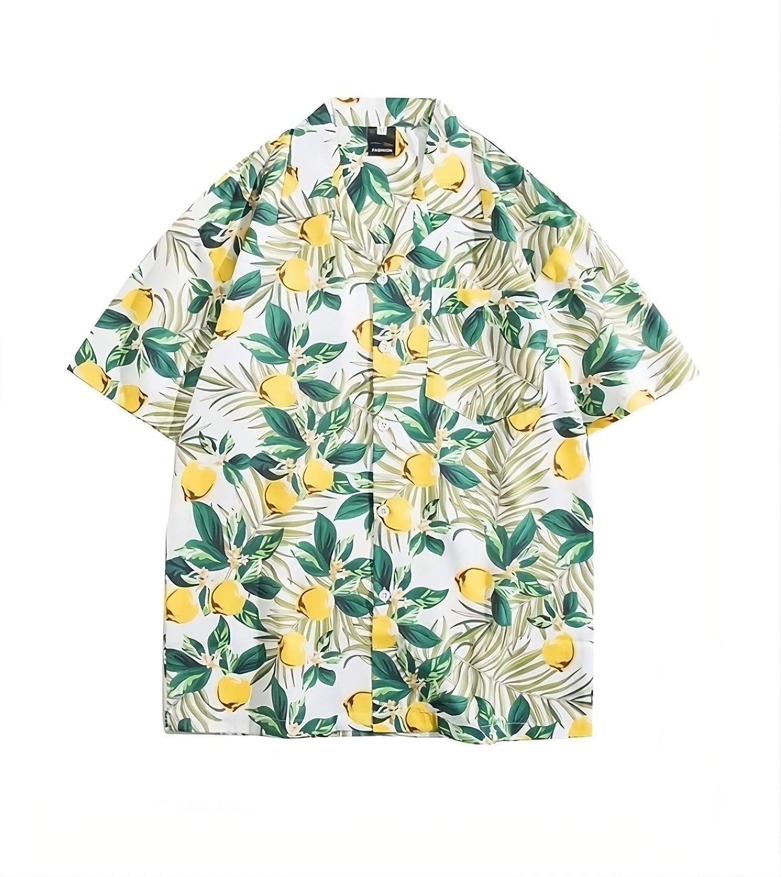 Green And Yellow Lemon Pattern Shirt