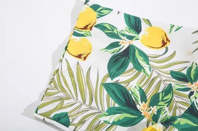 Green And Yellow Lemon Pattern Shirt