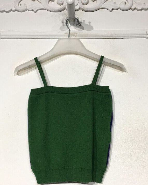 Green Argyle Cardigan Set