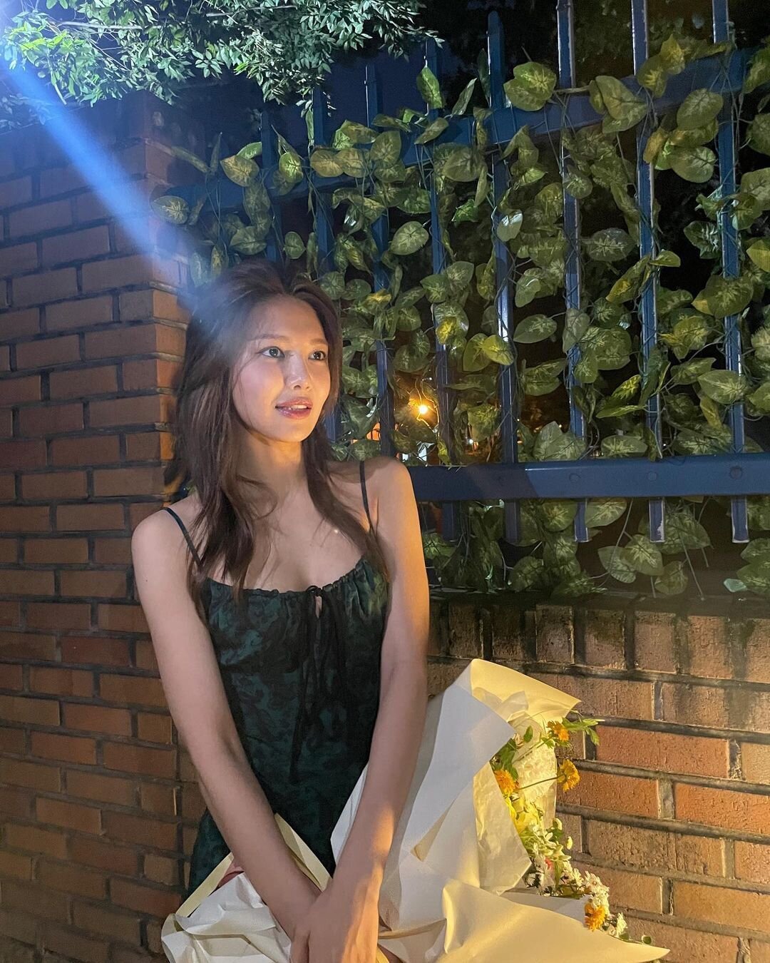 Green Bandana Pattern Sling Dress