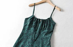 Green Bandana Pattern Sling Dress