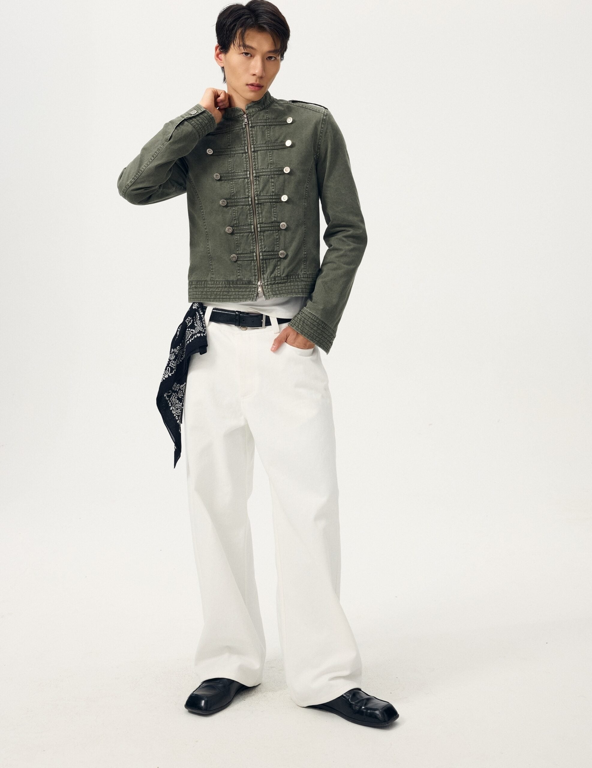 Green Cadet Button Jacket