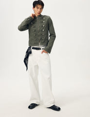 Green Cadet Button Jacket