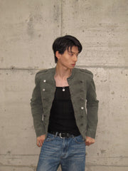 Green Cadet Button Jacket