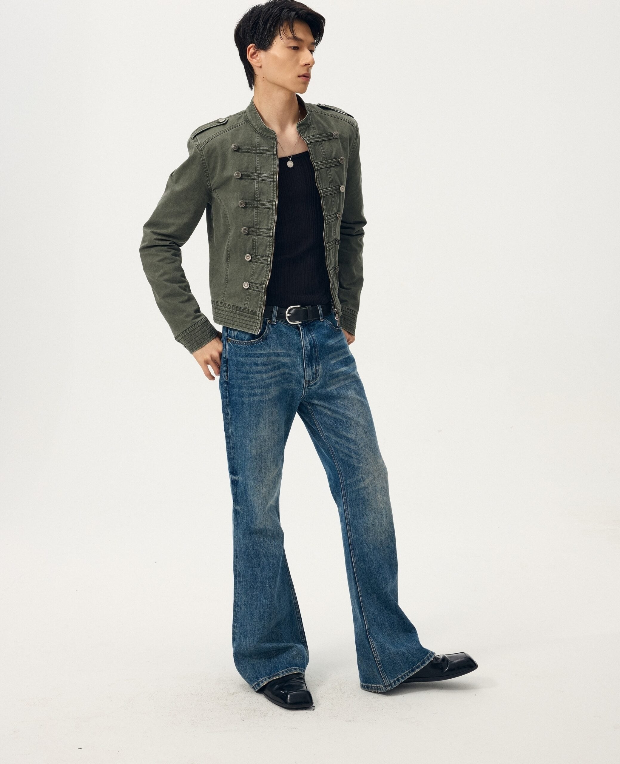 Green Cadet Button Jacket